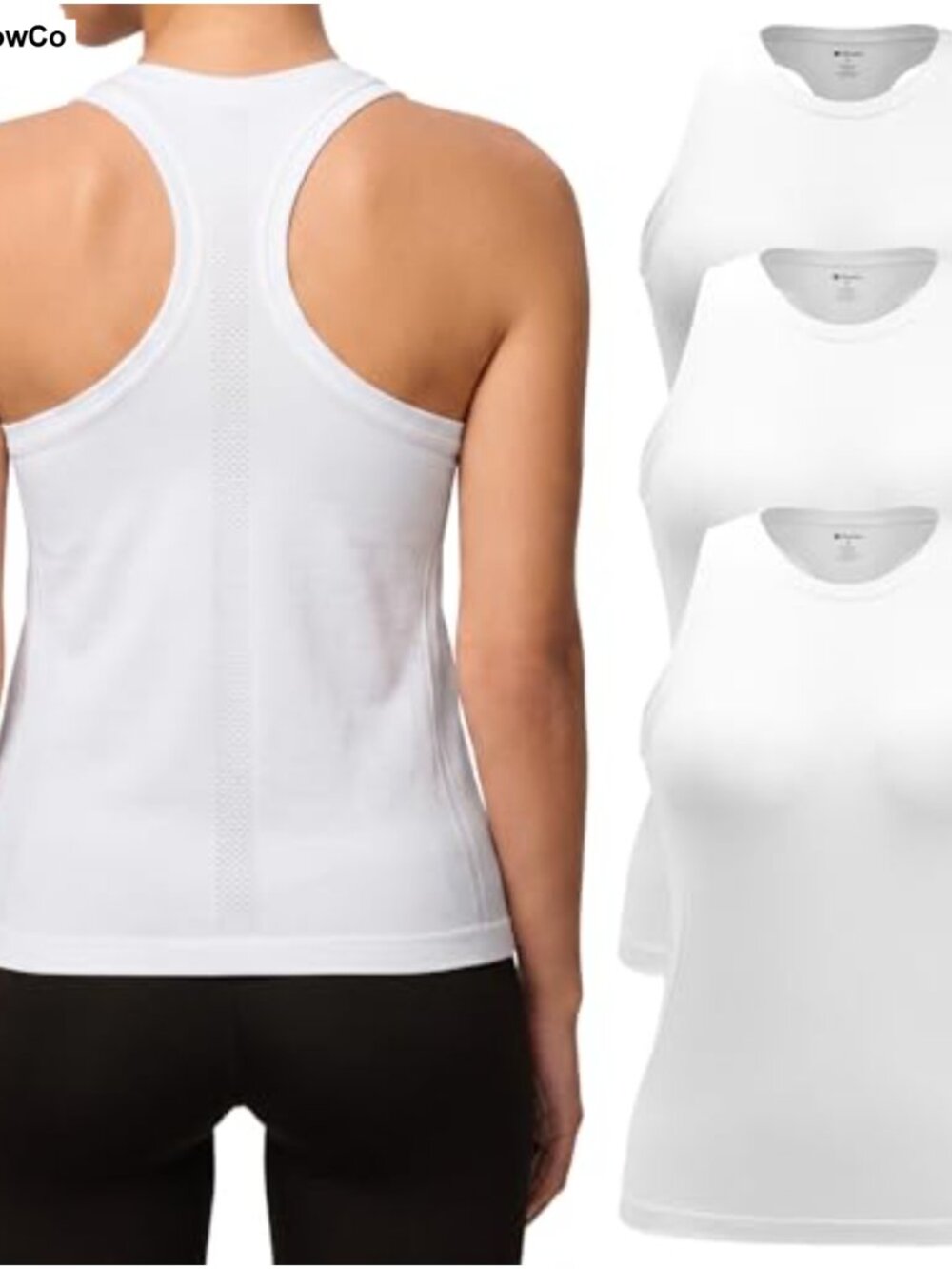 Seamless Racerback Workout Tank Top Womens 3 Pack Athletic Gym Yoga